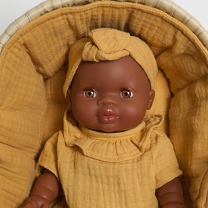 Couffin poupée bobble moutarde