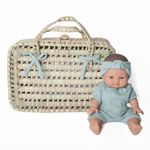 Valise poupée bobble vert