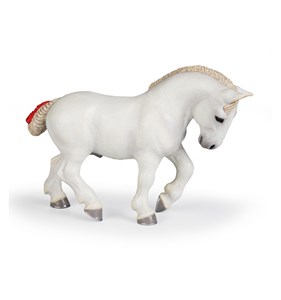 Figurine percheron blanc