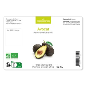 Huile d'avocat bio - 1l - fraîcheur garantie oxycert® - vierge & de 1?? pression