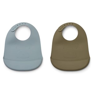 Bavoir 2 tilda liewood mr bear khaki