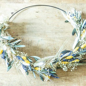 Couronne murale de fleurs séchées hugo