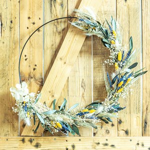 Couronne murale de fleurs séchées hugo