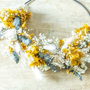 Couronne murale de fleurs séchées horten