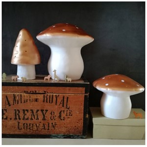 Lampe grand champignon cuivré