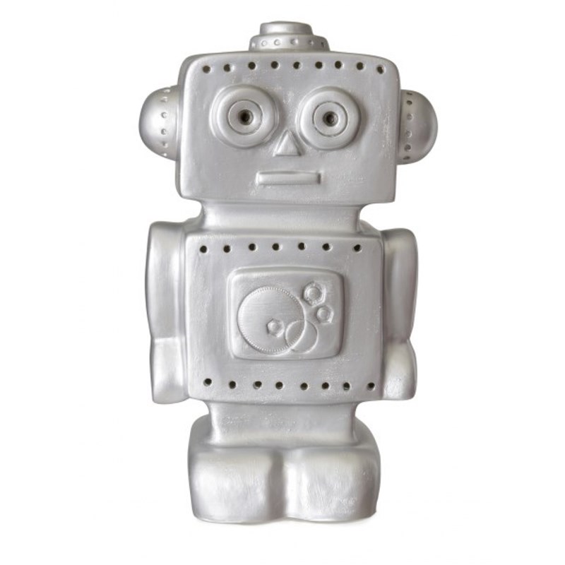 Egmont - Lampe robot argent