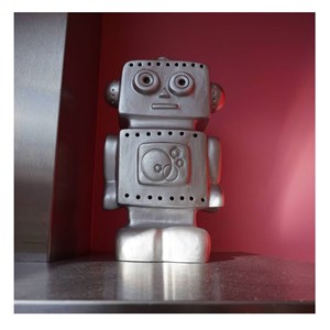 Lampe robot argent