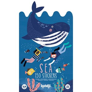 150 stickers repositionnables thème mer