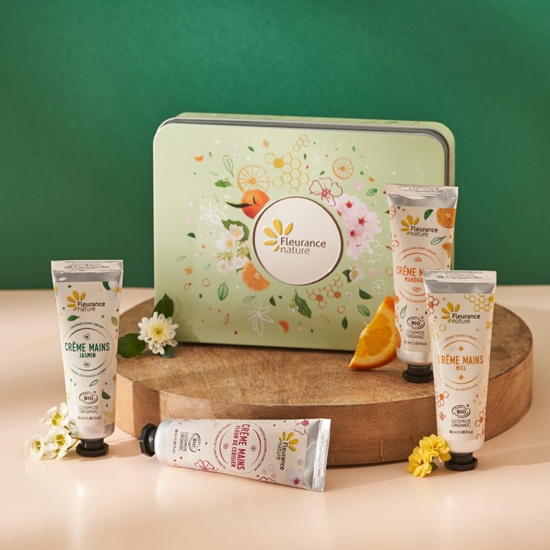 Coffret mains vert éveil des sens