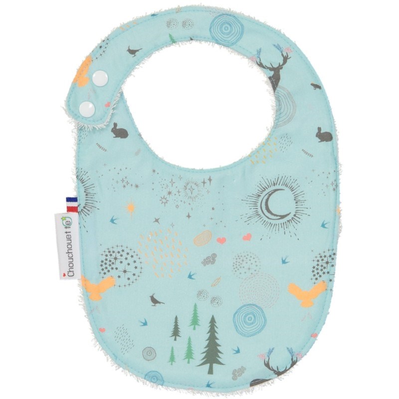 Chouchouette - Bavoir pressions lior bleu