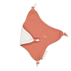 Doudou plat petits noeuds blush