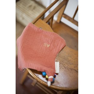 Doudou plat petits noeuds blush