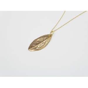 Collier mafeuille d'azalee bronze dore