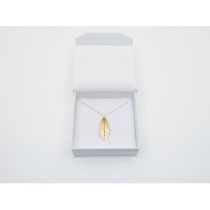 Collier mafeuille d'azalee bronze dore