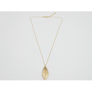 Collier mafeuille d'azalee bronze dore