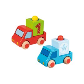 Voitures en bois avec klaxon - dès 1 an