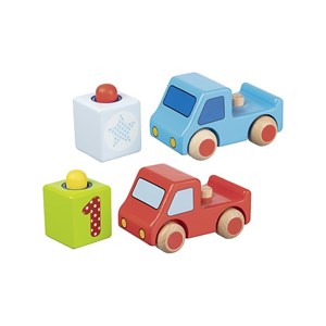 Voitures en bois avec klaxon - dès 1 an