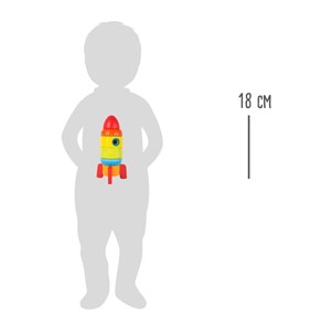 Fusée en bois à assembler pour bébé