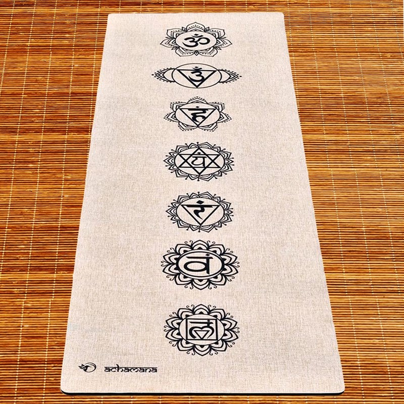 Tapis de yoga chanvre 7 chakras