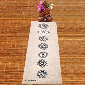 Tapis de yoga chanvre 7 chakras