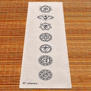 Tapis de yoga chanvre 7 chakras