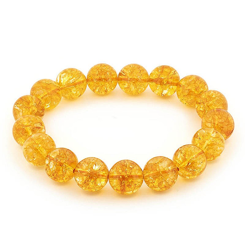 Achamana - Bracelet yoga méditation citrine 12mm aa