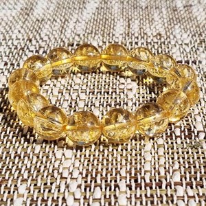 Bracelet yoga méditation citrine 12mm aa