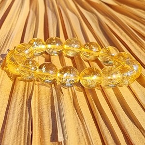 Bracelet yoga méditation citrine 12mm aa