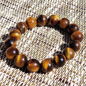 Bracelet méditation œil de tigre 12mm