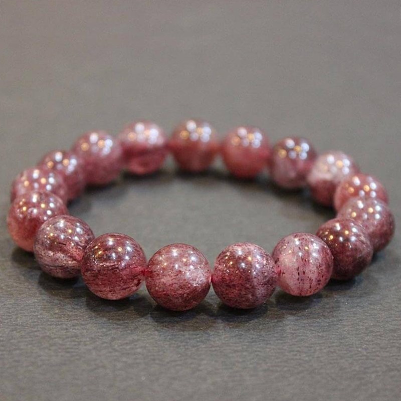 Achamana - Bracelet yoga quartz fraise 10mm aa