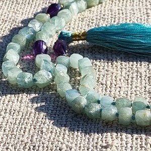 Mala yoga méditation amazonite cubiqueaa