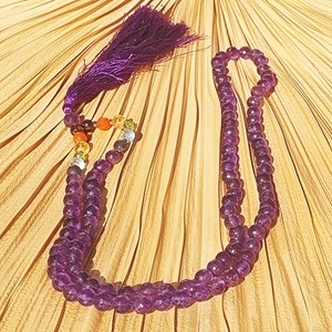 Mala yoga méditation améthyste facettée