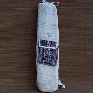 Sac de yoga chanvre fait main jacquard