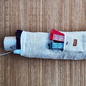 Sac de yoga chanvre fait main jacquard