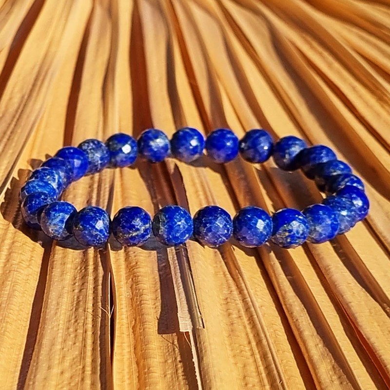 Achamana - Bracelet yoga lapis-lazuli facettée 8 aa