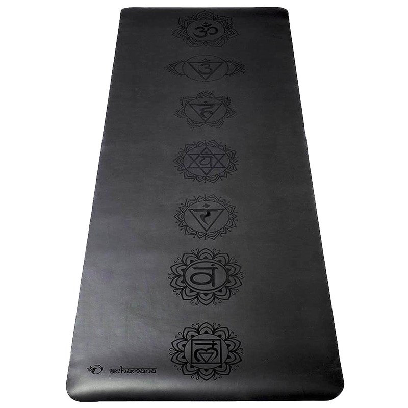 Achamana - Tapis yoga pro similicuir 7 chakras +sac