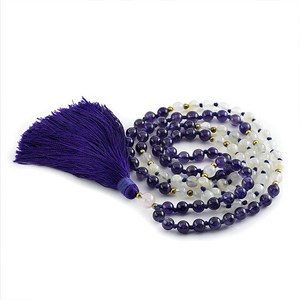 Mala yoga méditation lune-améthyste
