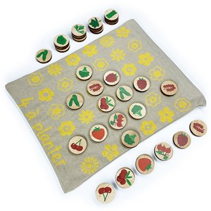 4 à planter jeu en bois fruits & légumes