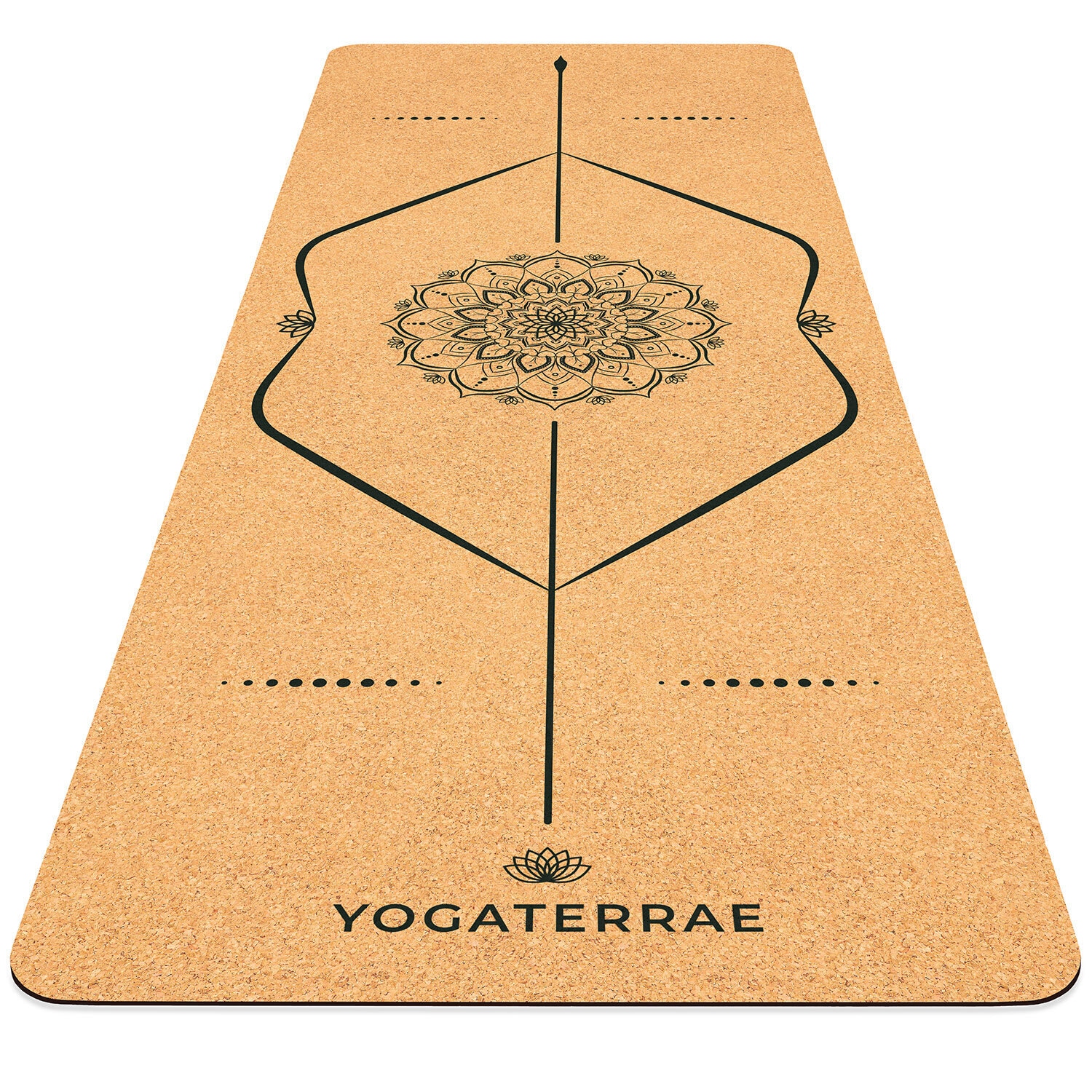 Tapis de yoga liège et caoutchouc naturel 175 x 64 cm, ép 4 mm