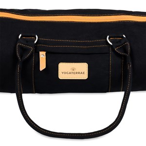 Sac de transport noir tapis yoga coton