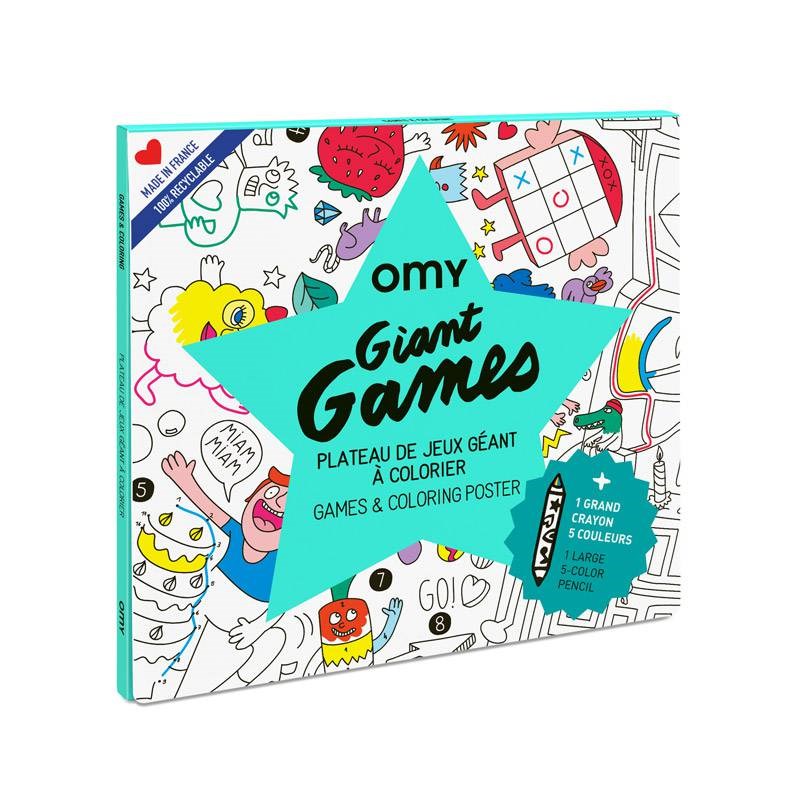 OMY - Poster à colorier  giant games + 1 cray