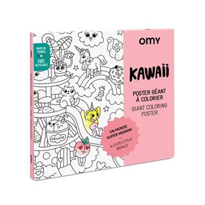 Omy poster à colorier  kawaii  - moment