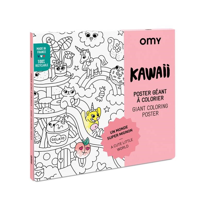 OMY - Poster à colorier  kawaii  omy