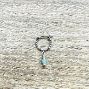 Mini créole boule amazonite bleue argent