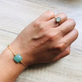 Bracelet mia aventurine doré