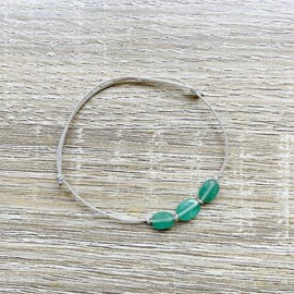 Bracelet candy aventurine verte argenté