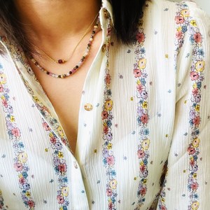 Collier lana rubis zoisite verte