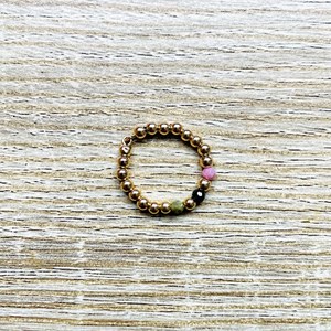 Bague tourmaline plaqué or selma