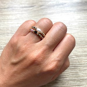 Bague tourmaline plaqué or selma