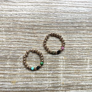 Bague turquoise plaqué or selma